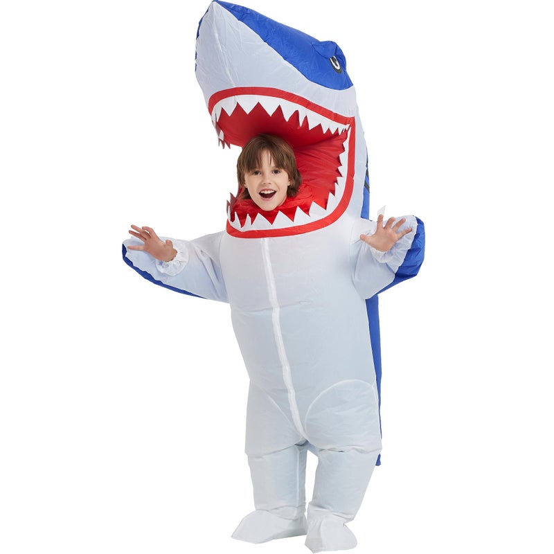 One Casa Blow Up Party Costume Inflatable Costumes for Kids  Full Body Shark Costume Halloween Costumes for Boys Girls (4-5YRS) - Image 2